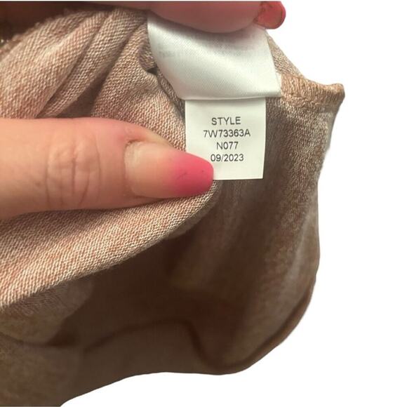 Lucky Brand XS Mock Neck Lightweight Sweater Pink Neutral Pullover NWT - Picture 6 of 6